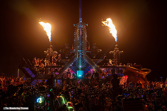 "Mayan Warrior" mutant art car at Burning Man in Black Rock City Nevada
