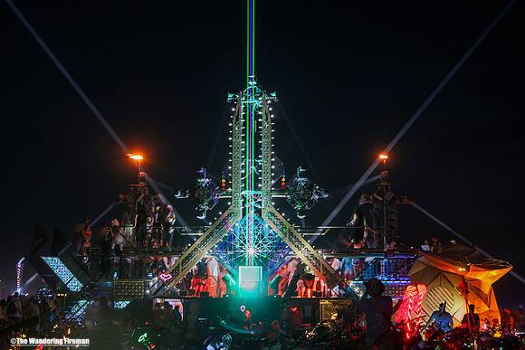 "Mayan Warrior" mutant art car at Burning Man in Black Rock City Nevada