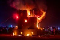 "What Lies Beneath?" art piece on the playa of Black Rock City Nevada at the Burning Man event.