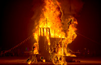 The "What Lies Beneath?" art piece of Burning Man in Black Rock City Nevada