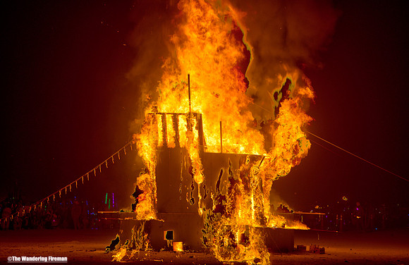 The "What Lies Beneath?" art piece of Burning Man in Black Rock City Nevada