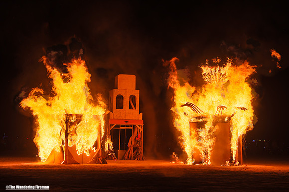The "Whirl of Art" art piece at Burning Man in Black Rock City, Nevada.