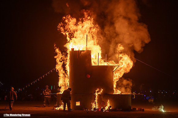 The "What Lies Beneath?" art piece at Burning Man in Black Rock City Nevada