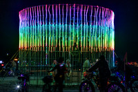 "Newton's Circle of Light" art piece at Burning Man in Black Rock City, Nevada