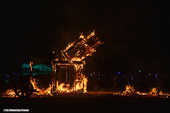 "Whirl of Art" art piece on the playa of Burning Man in Black Rock City Nevada