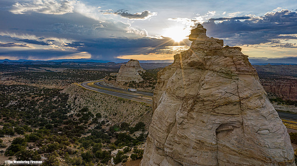 Drone image of Ghost Rock in south Utah