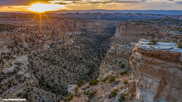 Drone image of southern Utah landscape
