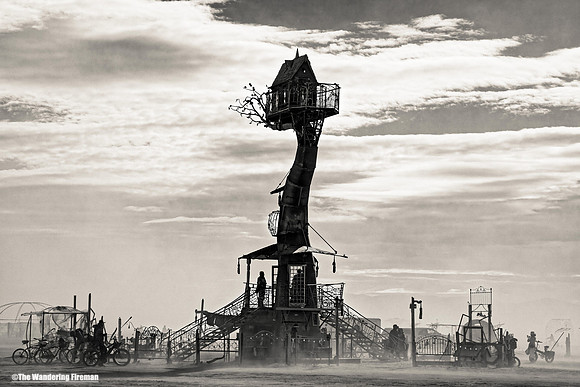"Above and Below" art piece at "Burning Man" in Black Rock City Nevada