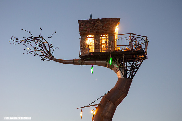 "Above and Below" art piece at Burning Man in Black Rock City Nevada