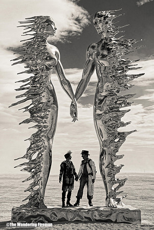 An art piece on the playa of Burning Man in Black Roc City Nevada