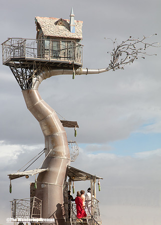 "Above and Below" art piece at Burning Man in Black Rock City Nevada