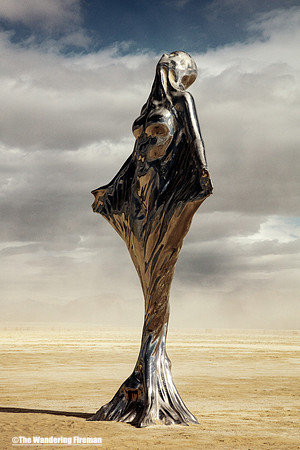 Art piece on the playa of Burning Man in Black Rock City Nevada