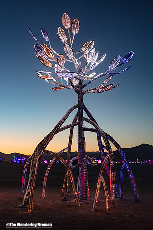 "Mangrovito" art piece on the playa of "Burning Man" in Black Rock City Nevada