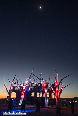 An art piece on the playa of Burning Man in Black Rock City Nevada