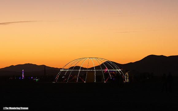 An art piece on the playa of Burning Man in Black Rock City Nevada