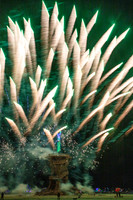The fireworks before the "Man" burns in Black Rock City Nevada