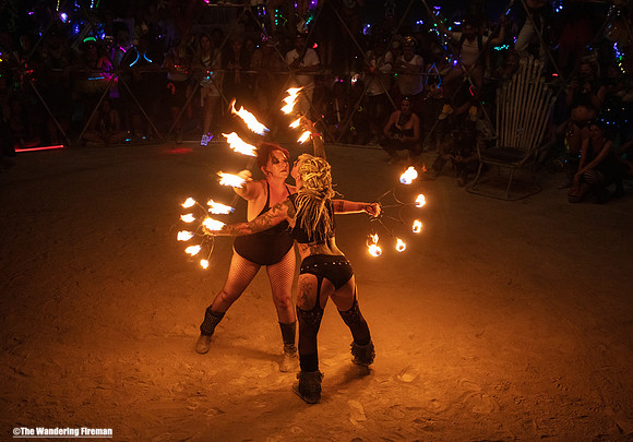 The Thunderdome theme camp of Burning Man in Black Rock City, Nevada