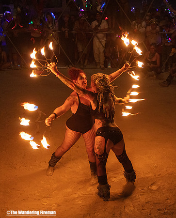 The Thunderdome theme camp of Burning Man in Black Rock City, Nevada