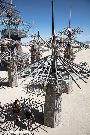 Paradisium art piece on the playa of Burning Man in Black Rock City Nevada