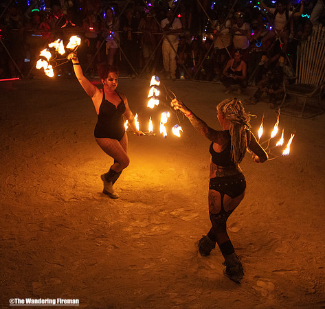 The Thunderdome theme camp of Burning Man in Black Rock City, Nevada