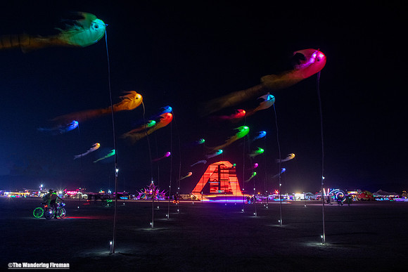 Art on the playa at Burning Man in Black Rock City Nevada