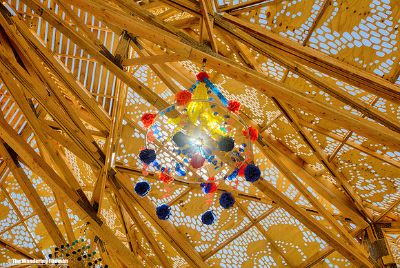 The "Chapel of Babel" art at Burning Man in Black Rock City Nevada