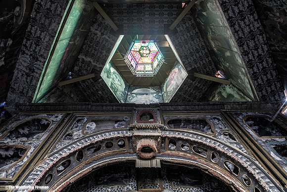 The "Chapel of Babel" art piece at Burning Man in Black Rock City Nevada