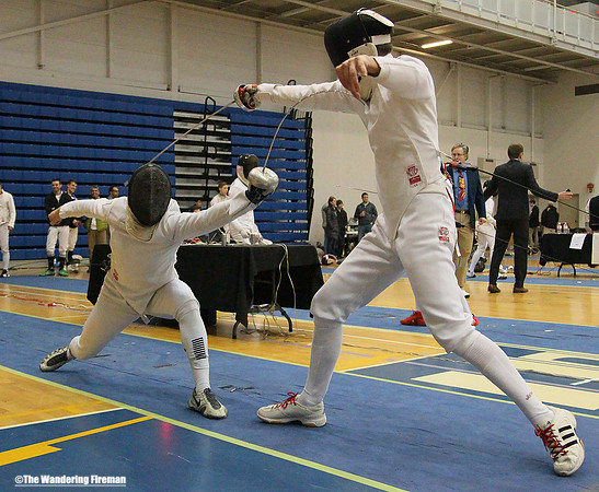 Men's fencing duel