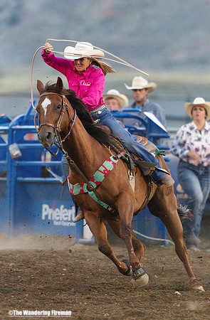 Women's calf roping