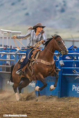 Women's calf roping