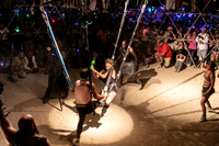 Paticipants battle in the Thunder Dome at Bunring Man in Black Rock City Nevada