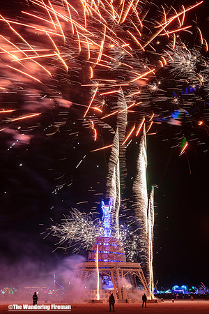 Fireworks before the burn