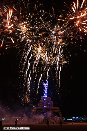 Fireworks before the burn
