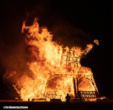 Burning Man falls