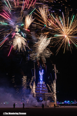 Fireworks before the burn