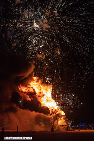 The "Man" burns fiercely...
