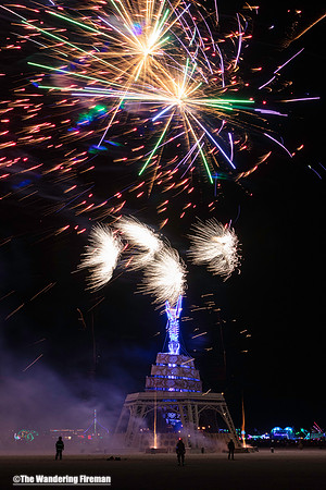 Fireworks before the burn
