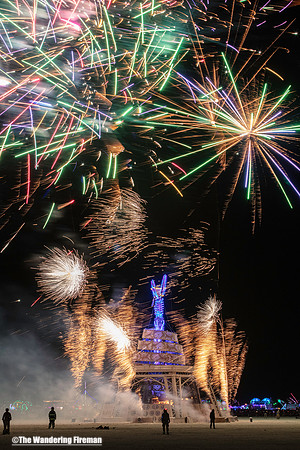 Fireworks before the "Man" burns...