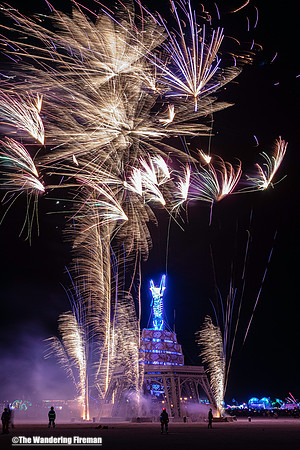 Fireworks before the burn
