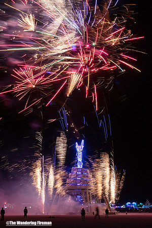 Fireworks before the Man burns...