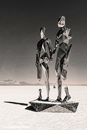 Together but Apart art project at Burning Man in Black Rock City Nevada