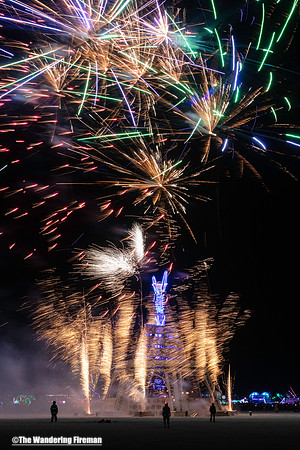 Fireworks before the Man burns