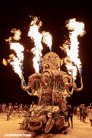 El Pulpo Mechanico mutant art car at Burning Man in Black Rock City Nevada