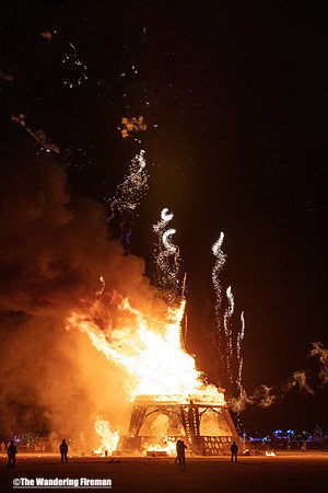 Latent fireworks at the "Man" burn
