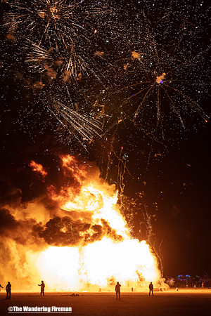 Explosion as the "Man" burns...
