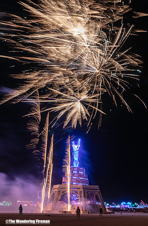Fireworks before the burn
