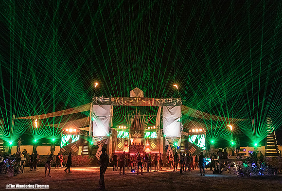 Art lasers on the playa