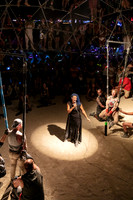 Singer opens the Thunder Dome at Burning Man in Black Rock City Nevada