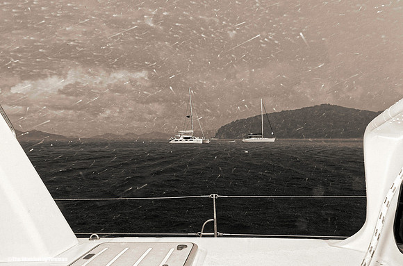 Artistic rainstorm in the Carribean
