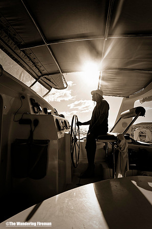 "At the helm"